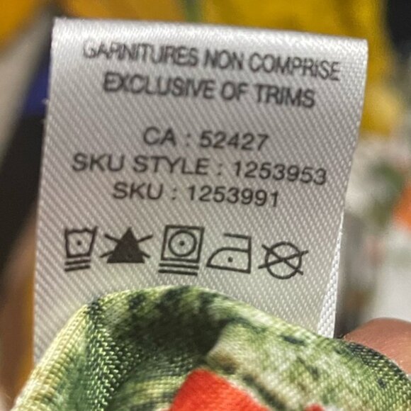 2Dye4 Tropical Floral Maxi Dress – White with Orange & Green Print – Women’s - M - Picture 11 of 13